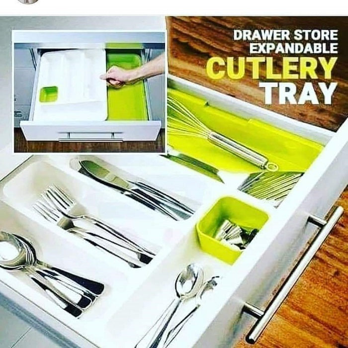 Kitchen Expandable Drawer Cutlery Organizer Tray