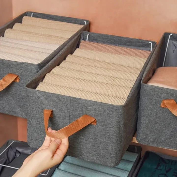 Partitioned Collapsible Fabric Closet Organizer
