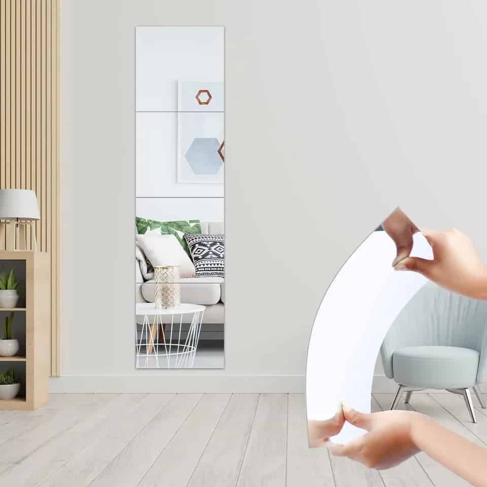 40*60cm Rectangular Foldable Peel and Stick Mirror