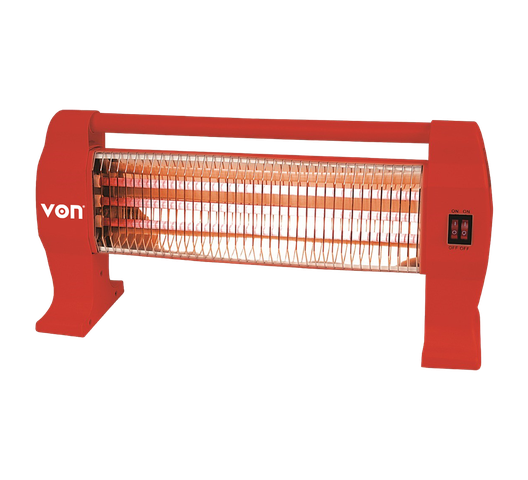 Von VSHK12QR Quartz Heater, 2M Power cord - Red