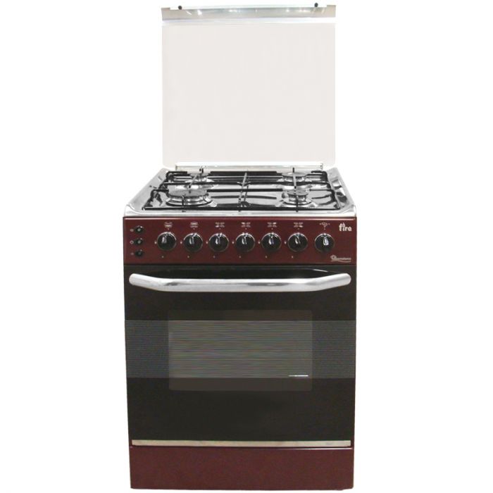 RAMTOMS 4 GAS 55X55 DARK RED COOKER - EB/303
