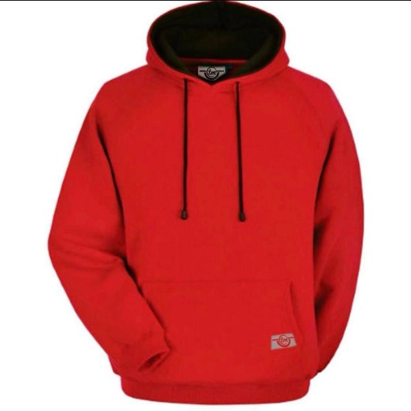 TM Red Premium Hoodie with Black inlay.