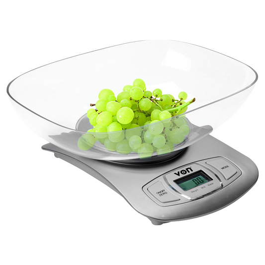 Von VSWK01MCX Kitchen Weighing Scale, 5KG, Electronic