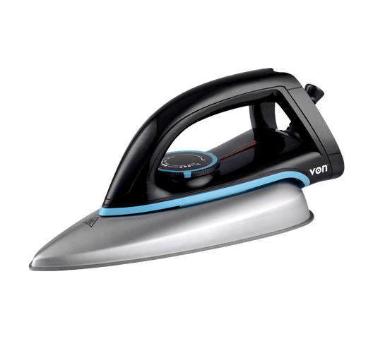 Von VSID12BSK Dry Iron Teflon Plate, 1000W - Black