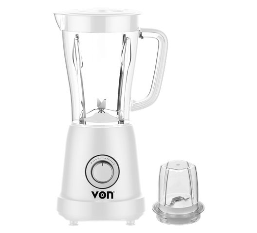 Von VSBT03BLW 1.5L Blender + Mill - 500W, White