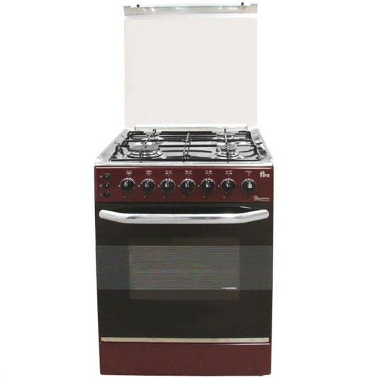 RAMTOMS 4 GAS 55X55 DARK RED COOKER - EB/303