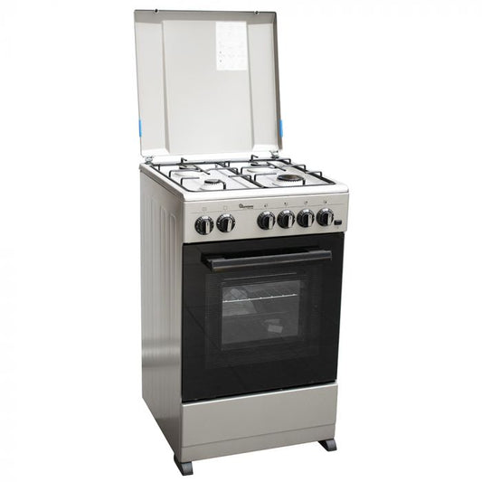 RAMTOMS 4 GAS 50X50 ALL GAS COOKER SILVER - RF/356