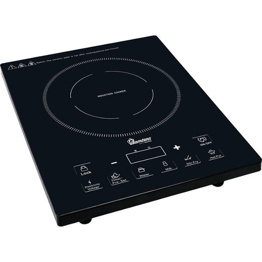 RAMTOMS INDUCTION COOKER +FREE NON STICK 24 CM PAN INSIDE BLACK- RM/381