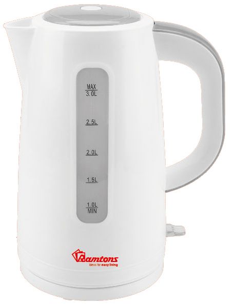 RAMTOMS CORDLESS ELECTRIC KETTLE 3 LITRES WHITE- RM/567